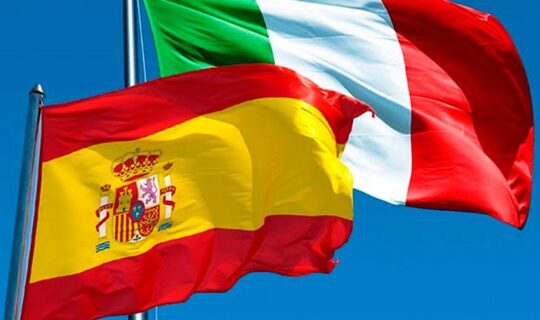 bandiere italia spagna